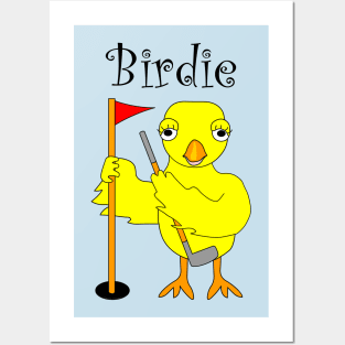 Birdie Golfing Chick Posters and Art